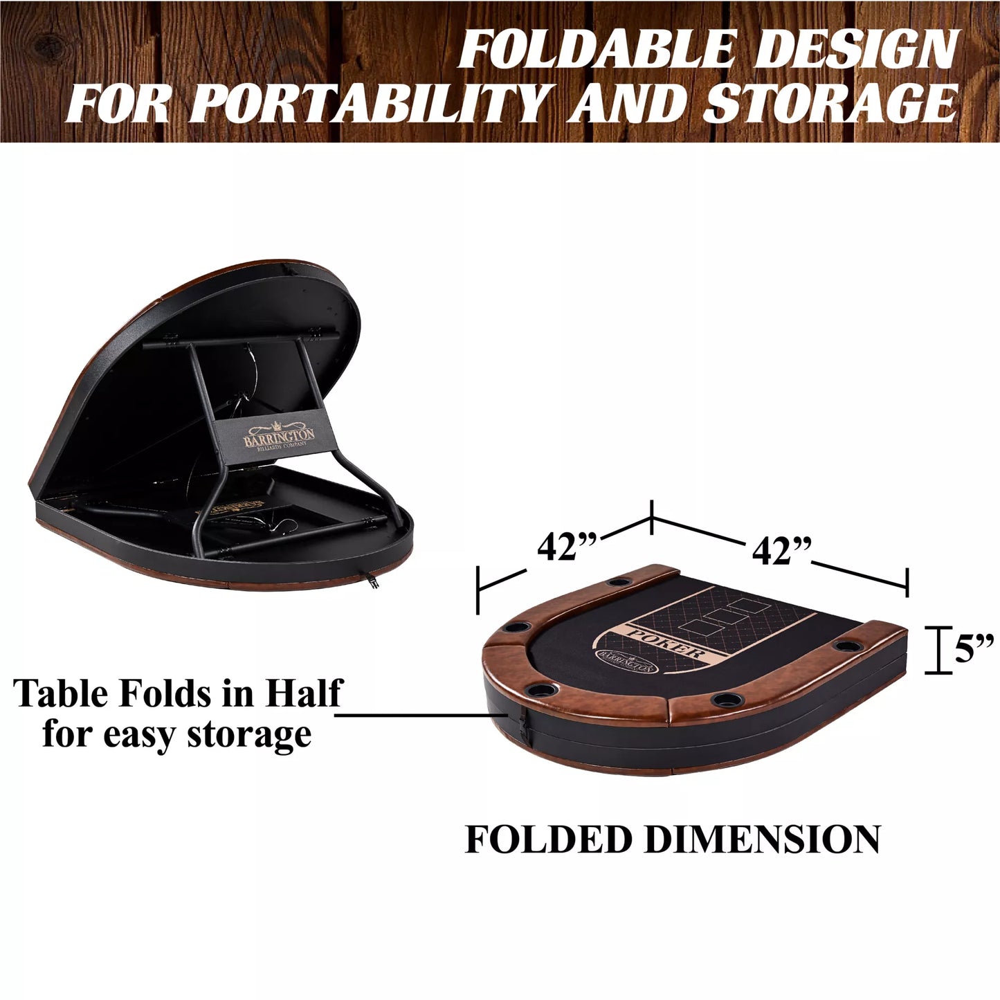 Charleston Folding Poker Table